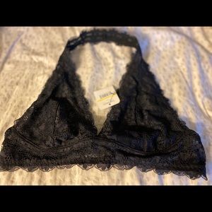 Free People galloon lace halter bralette —NWT
